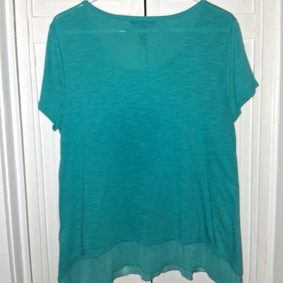 Style & Co. Turquoise Short Sleeve Top - Picture 4 of 7